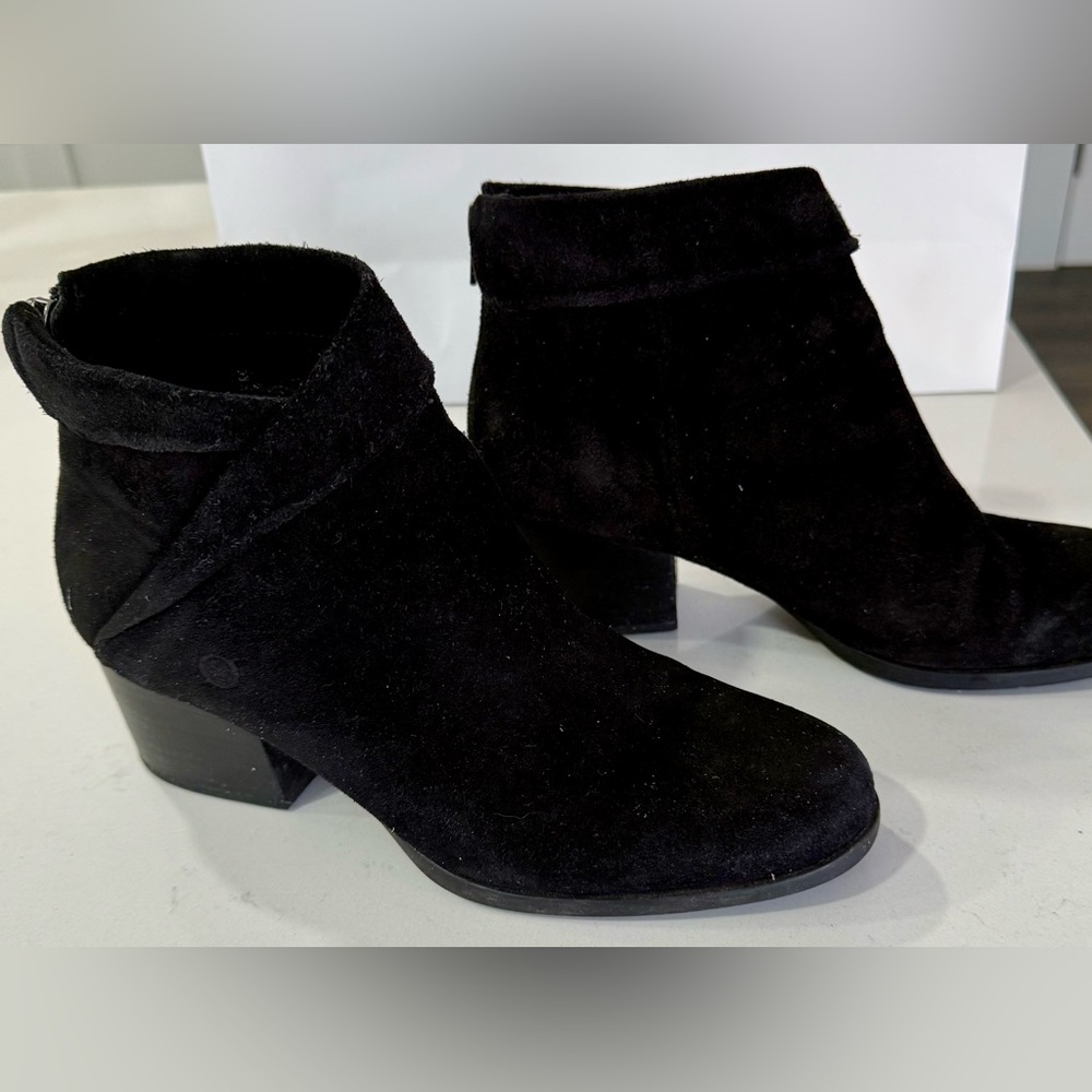 Born Black Suede Ankle Booties